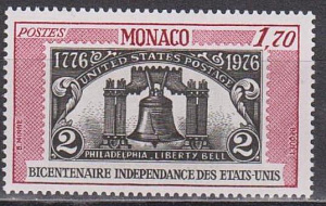 Монако 1976, 200 л. образования США, 1 марка